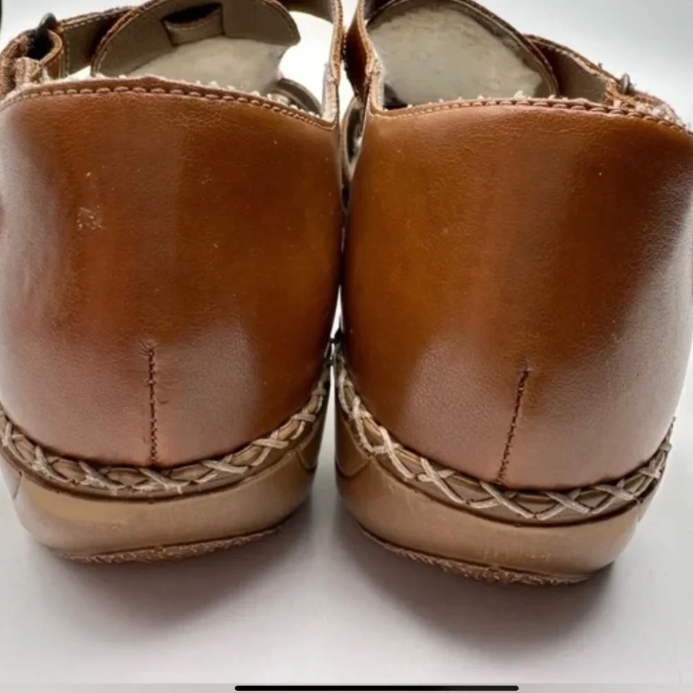 Women’s Rieker Brown Leather Shoes Sandals Size 9.5M - Picture 4 of 4